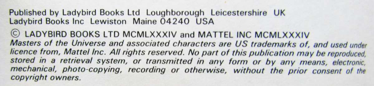 1984 Masters of the Universe - Hardcover Book