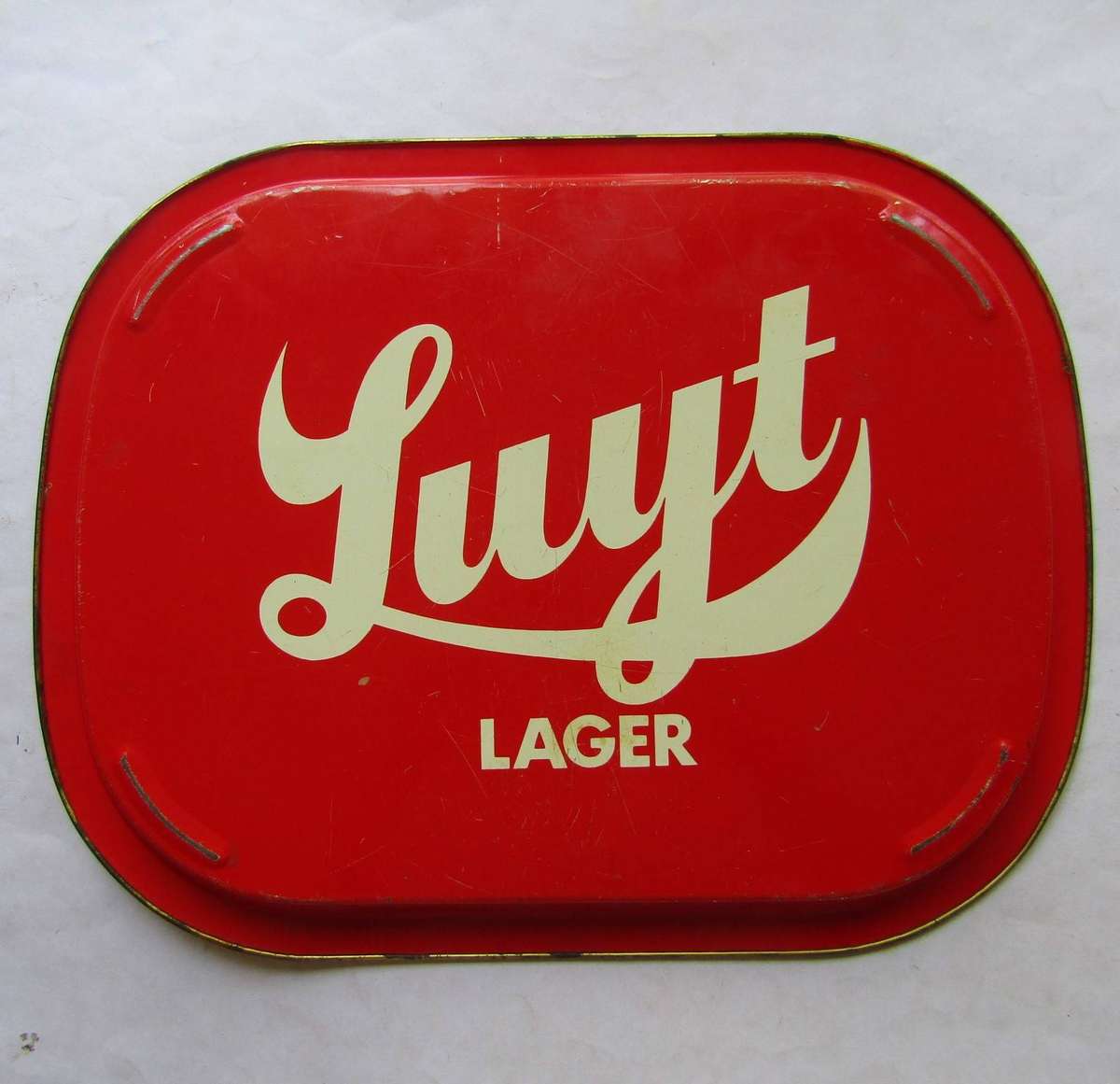 Old Luyt Lager Beer Metal Bar Tray