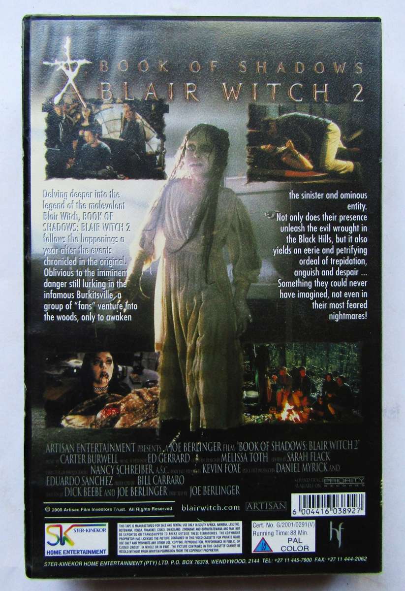 Book of Shadows: Blair Witch 2 - Horror Movie VHS Tape (2001)