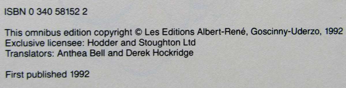 The Amazing Asterix Omnibus - Big Hardcover Book (1992)