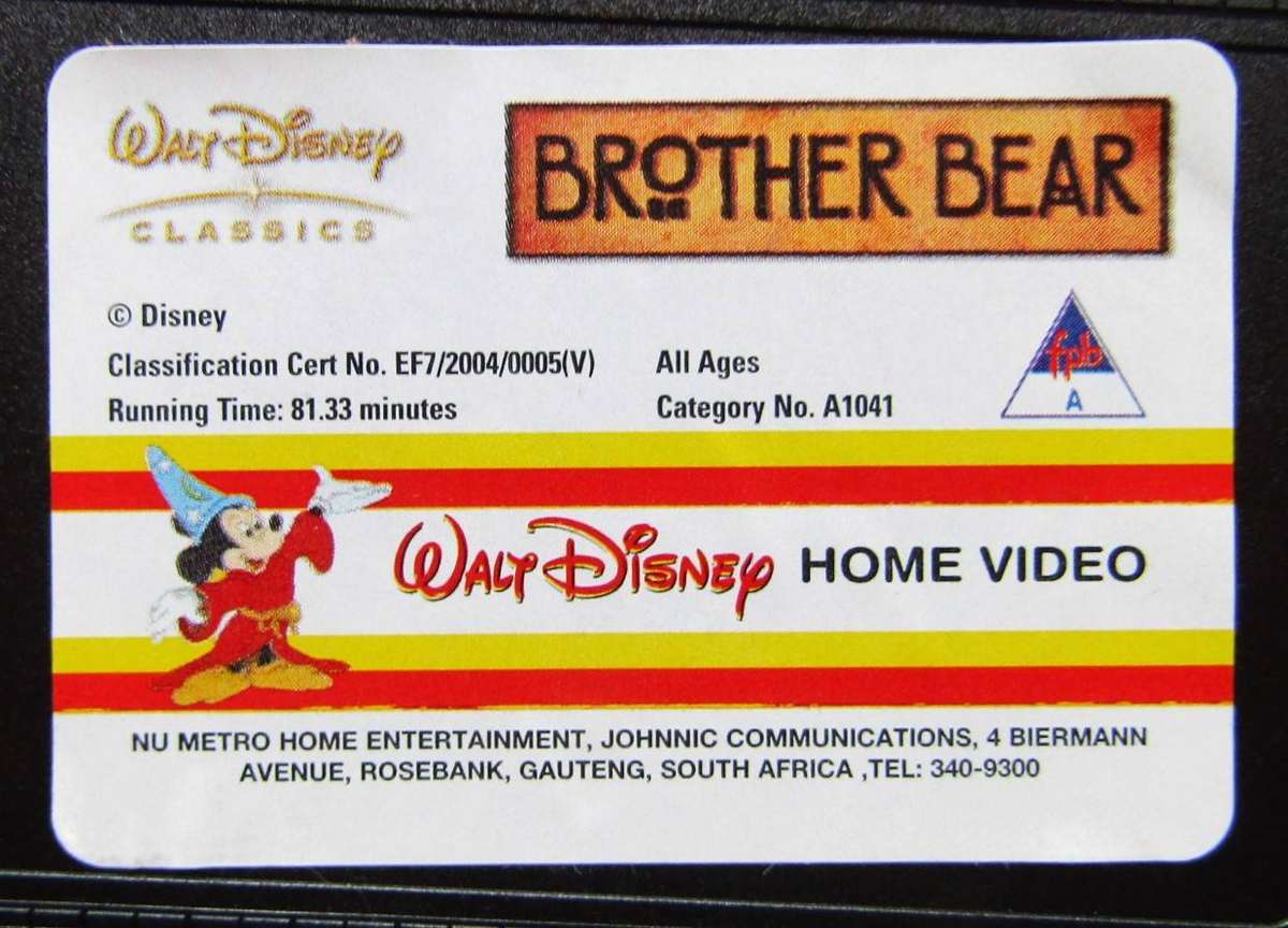 Brother Bear - Walt Disney Movie VHS Tape (2004)