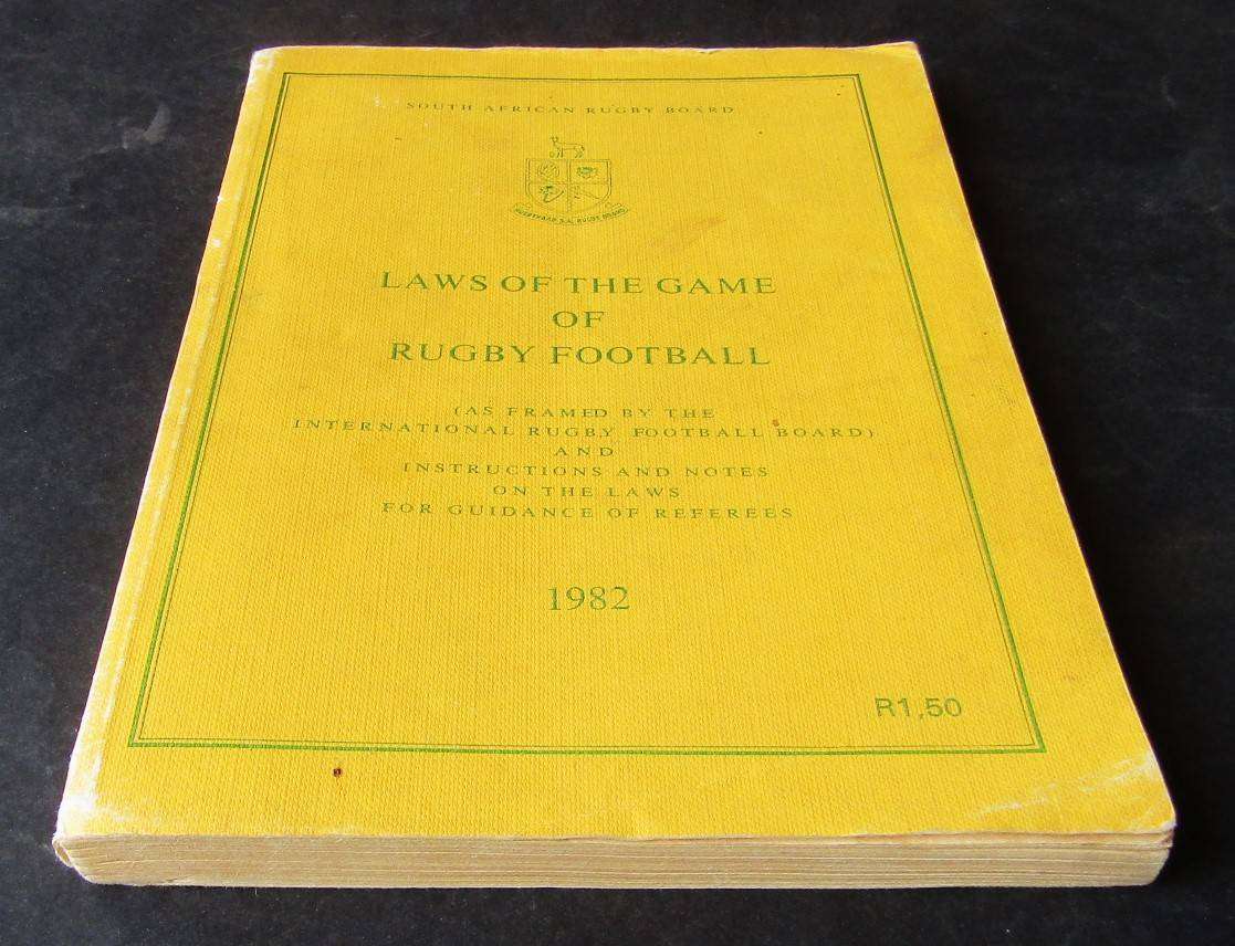 1982 SA Rugby Laws of the Game Book