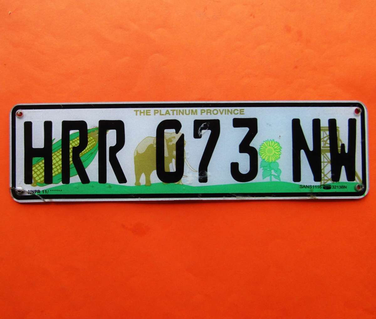Old North West Car Number Plate