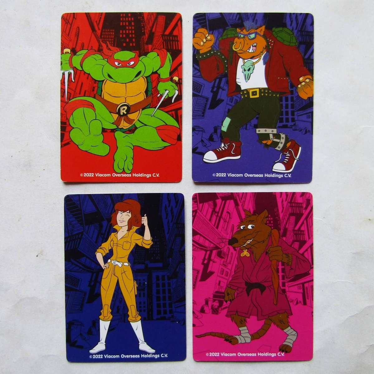 4 Teenage Mutant Ninja Turtles Trading Cards