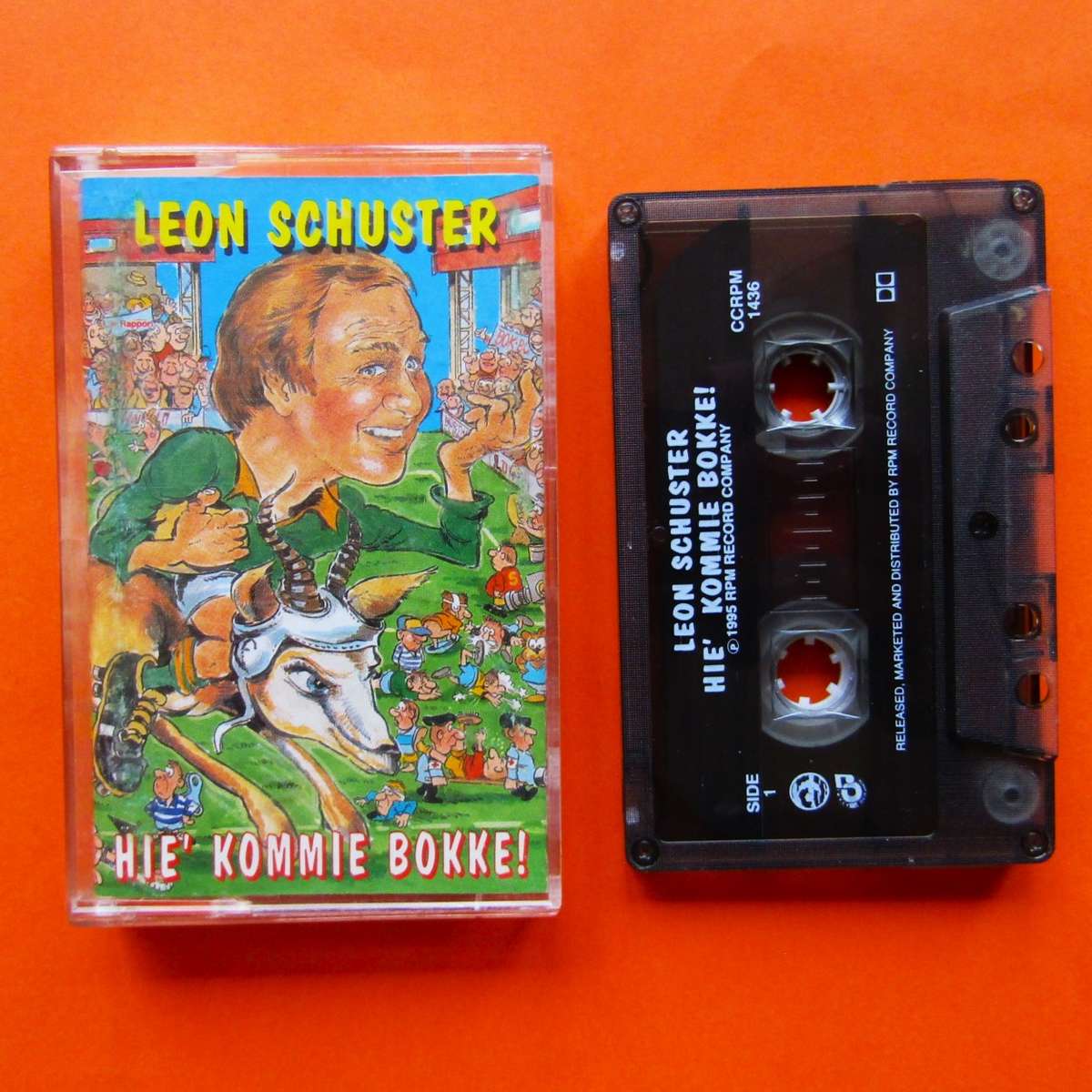 1995 Leon Schuster - Hie Kommie Bokke! - Rugby Cassette Tape