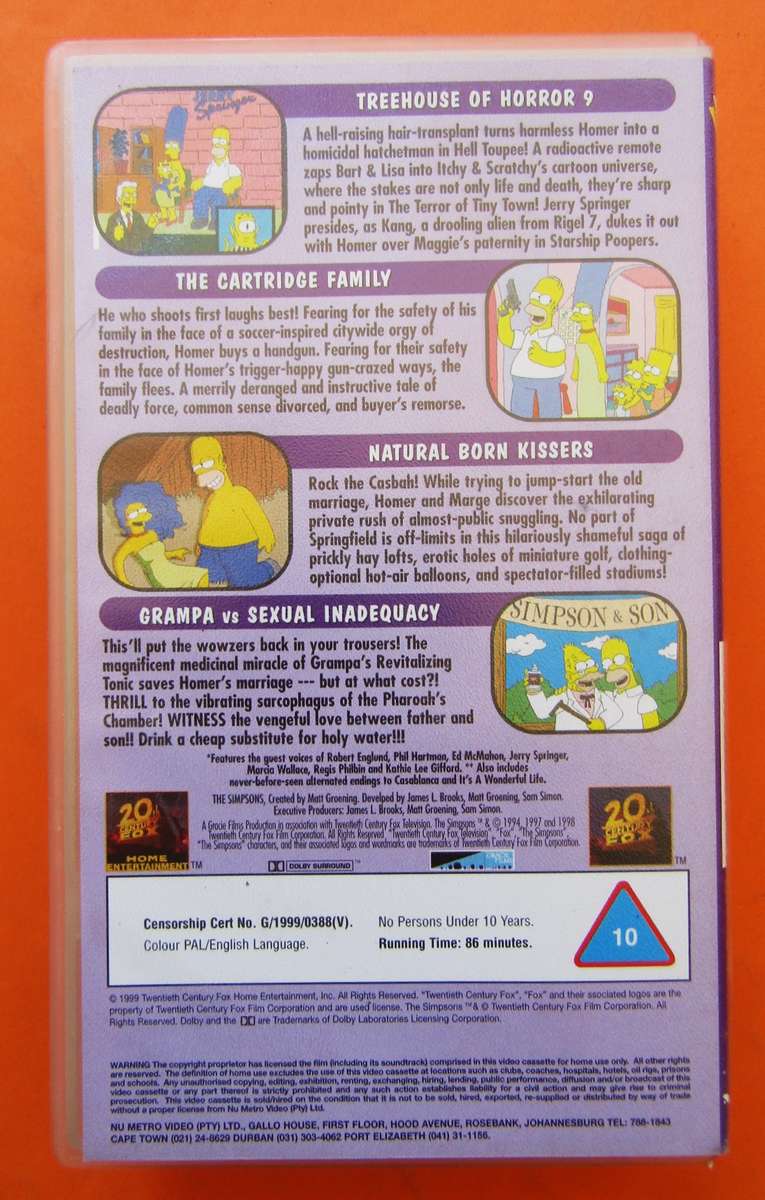 The Simpsons - Too Hot for TV - VHS Video Tape (1999)