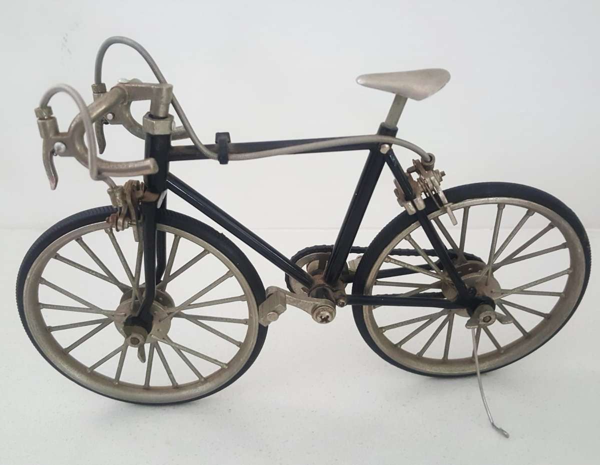 Old 1/10 Scale Metal Racing Bicycle with Box