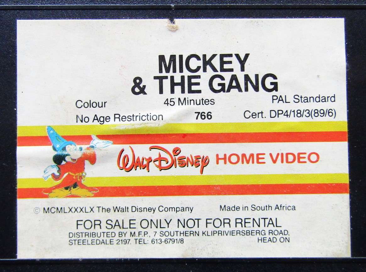 Mickey & the Gang - Walt Disney VHS Tape (1989)