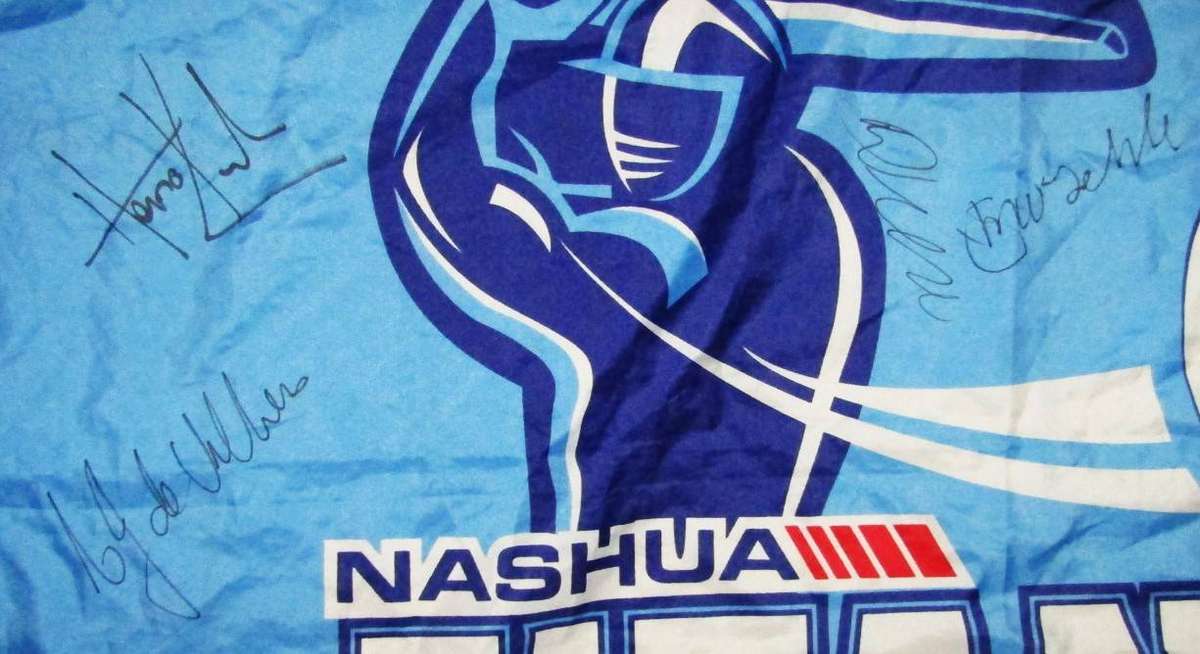 Old Titans Cricket Flag with 4 Signatures