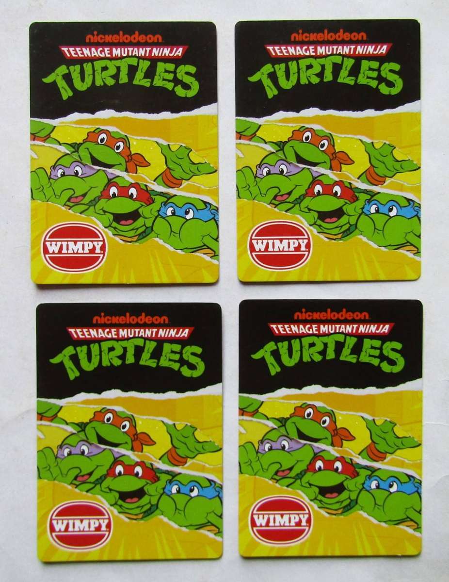 4 Teenage Mutant Ninja Turtles Trading Cards