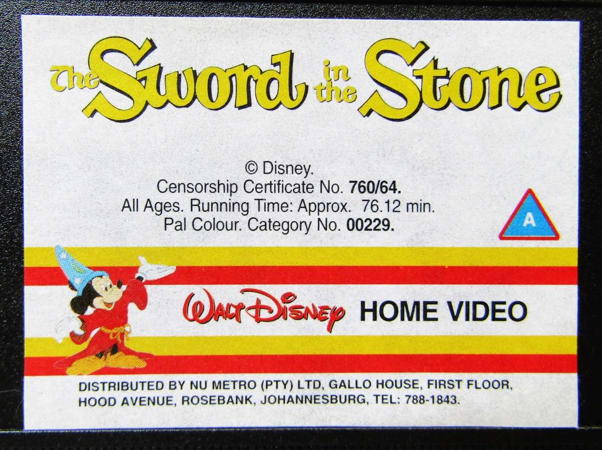 The Sword in the Stone - Disney VHS Tape