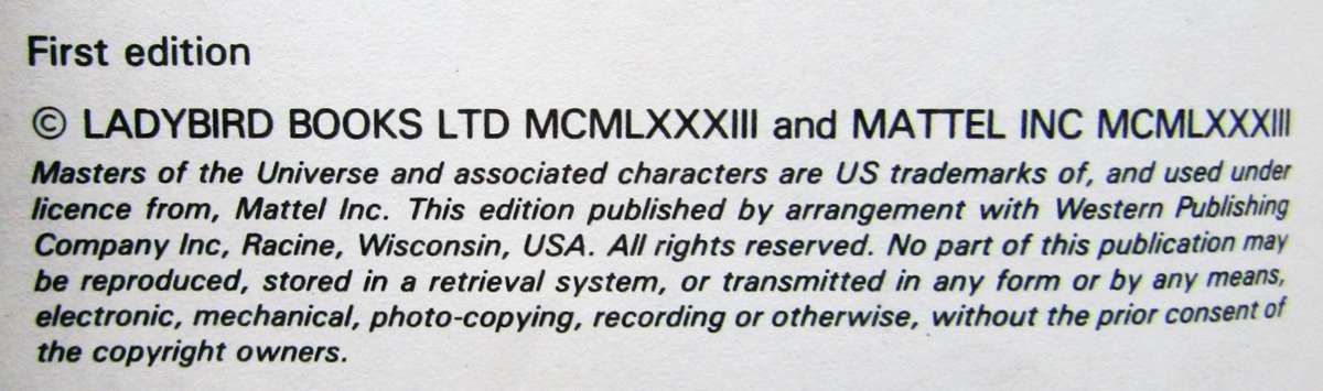 1983 Masters of the Universe - Hardcover Book