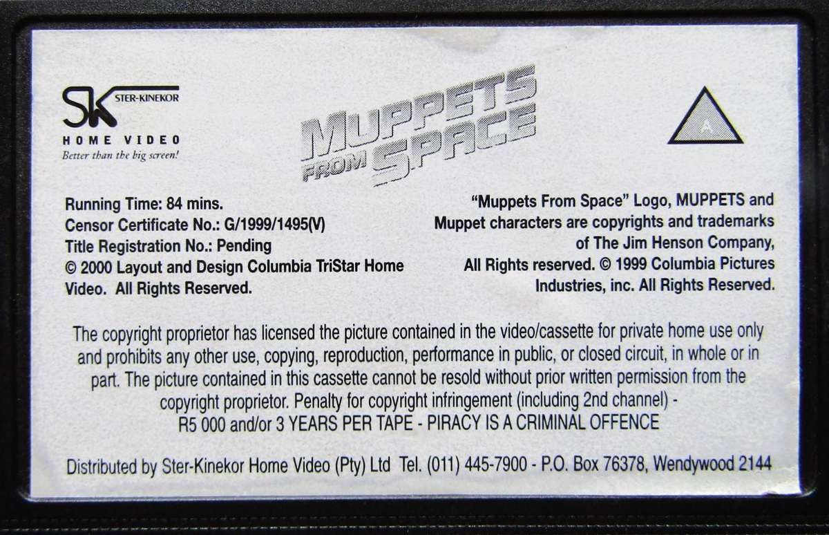 Muppets from Space - Movie VHS Tape (2000)