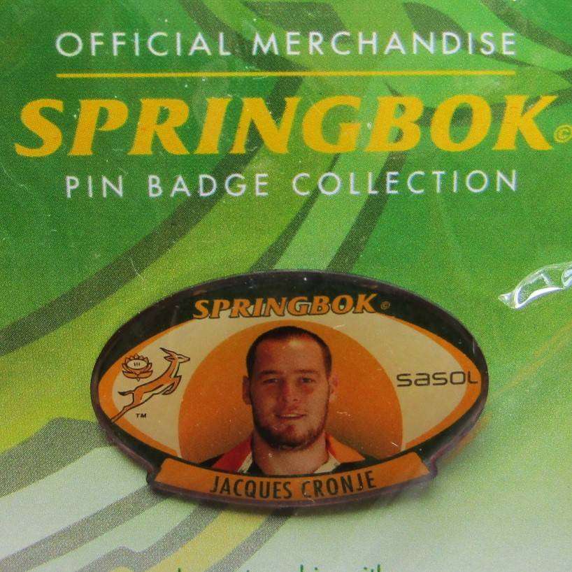 Jacques Cronje Springbok Rugby Pin Badge