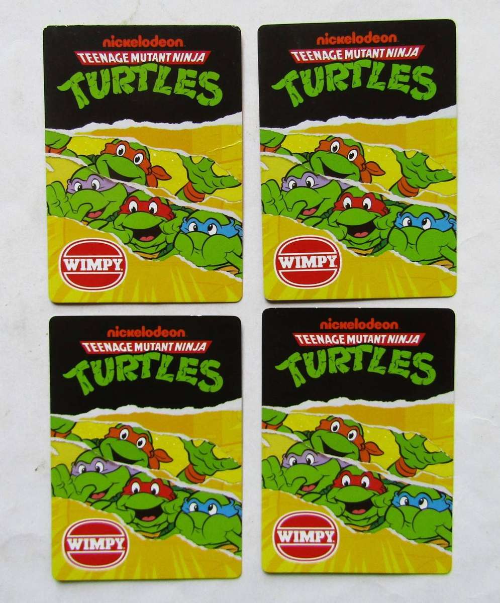 4 Teenage Mutant Ninja Turtles Trading Cards