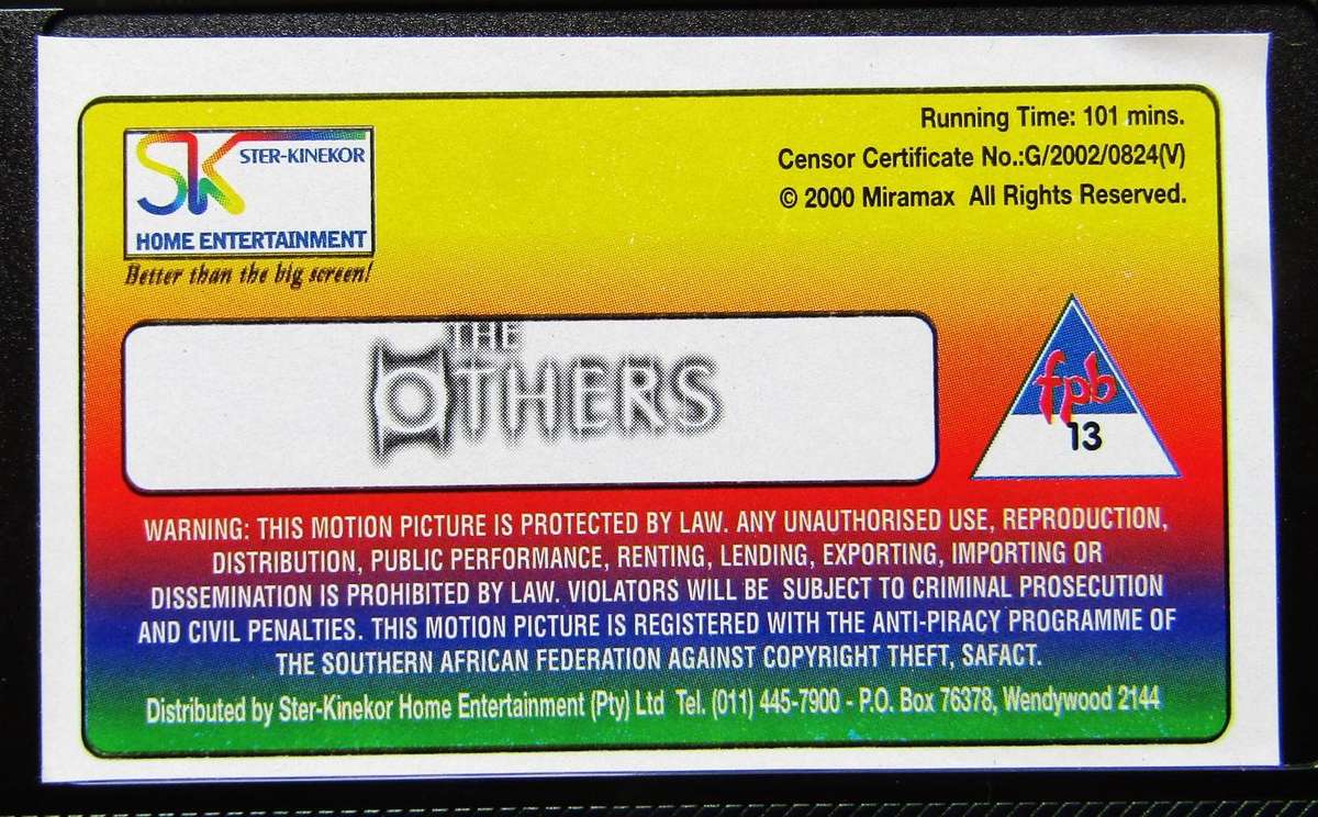 The Others - Nicole Kidman - Horror Movie VHS Tape (2002)
