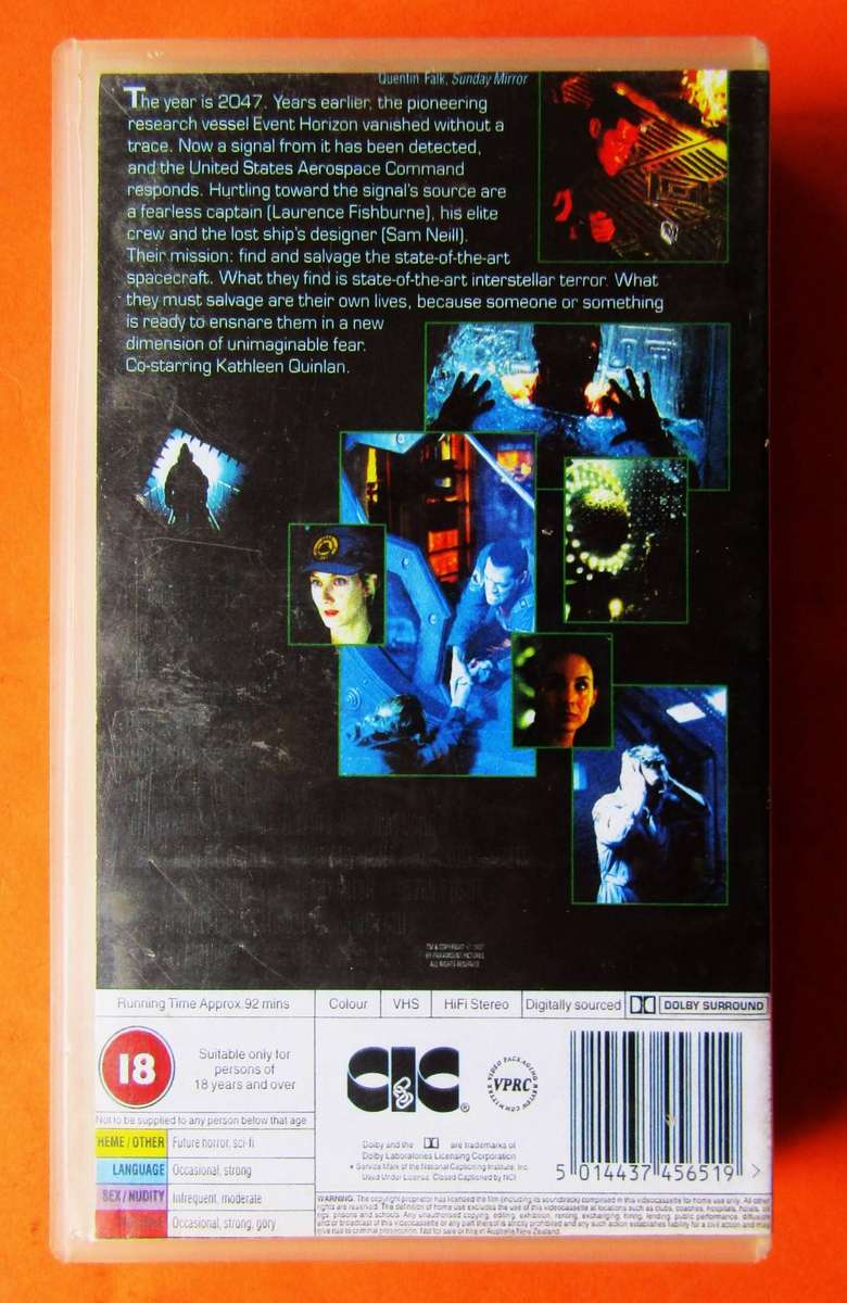Event Horizon - SciFi Horror Movie VHS Tape