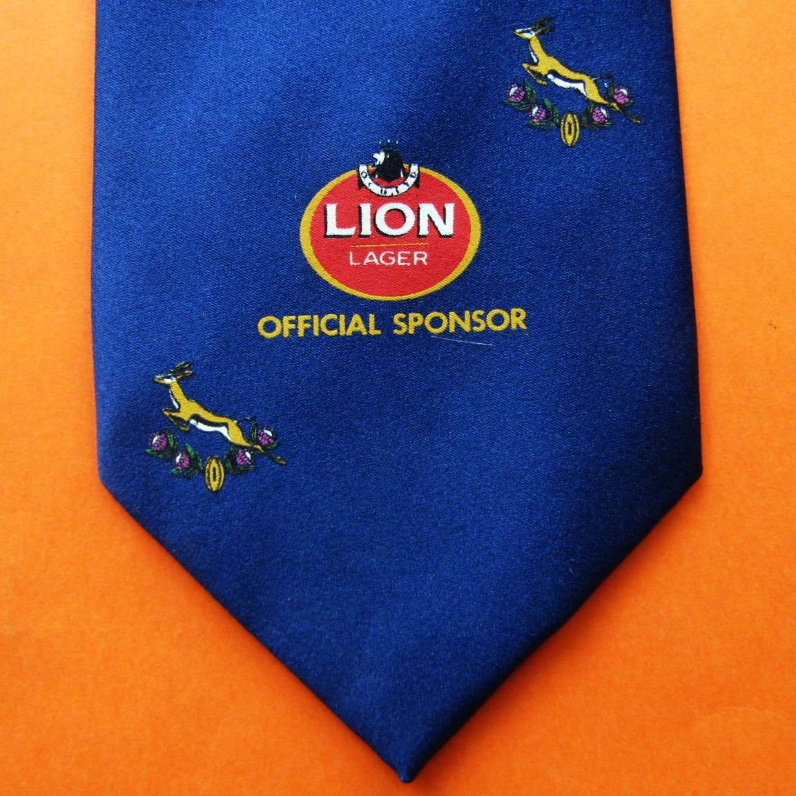 90's Lion Lager Springbok Rugby Neck Tie