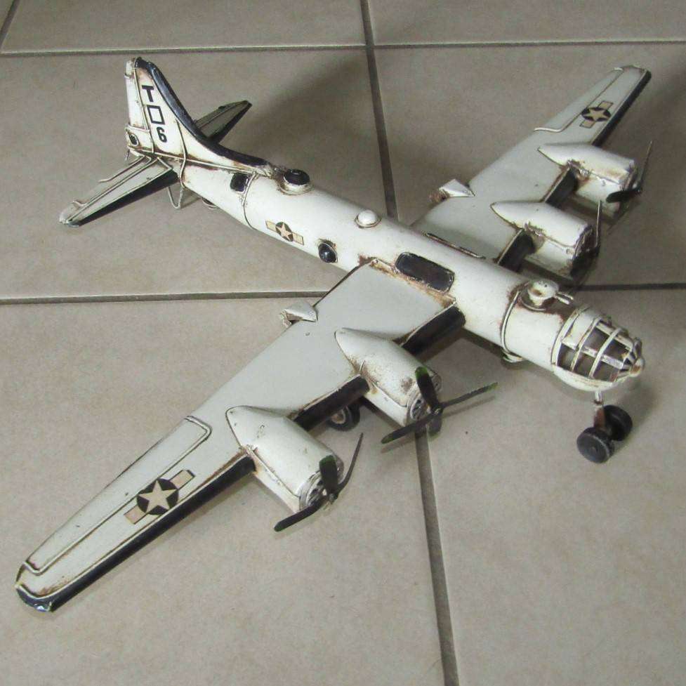 Large Boeing B-29 Superfortress Heavy Bomber Tin Metal Model