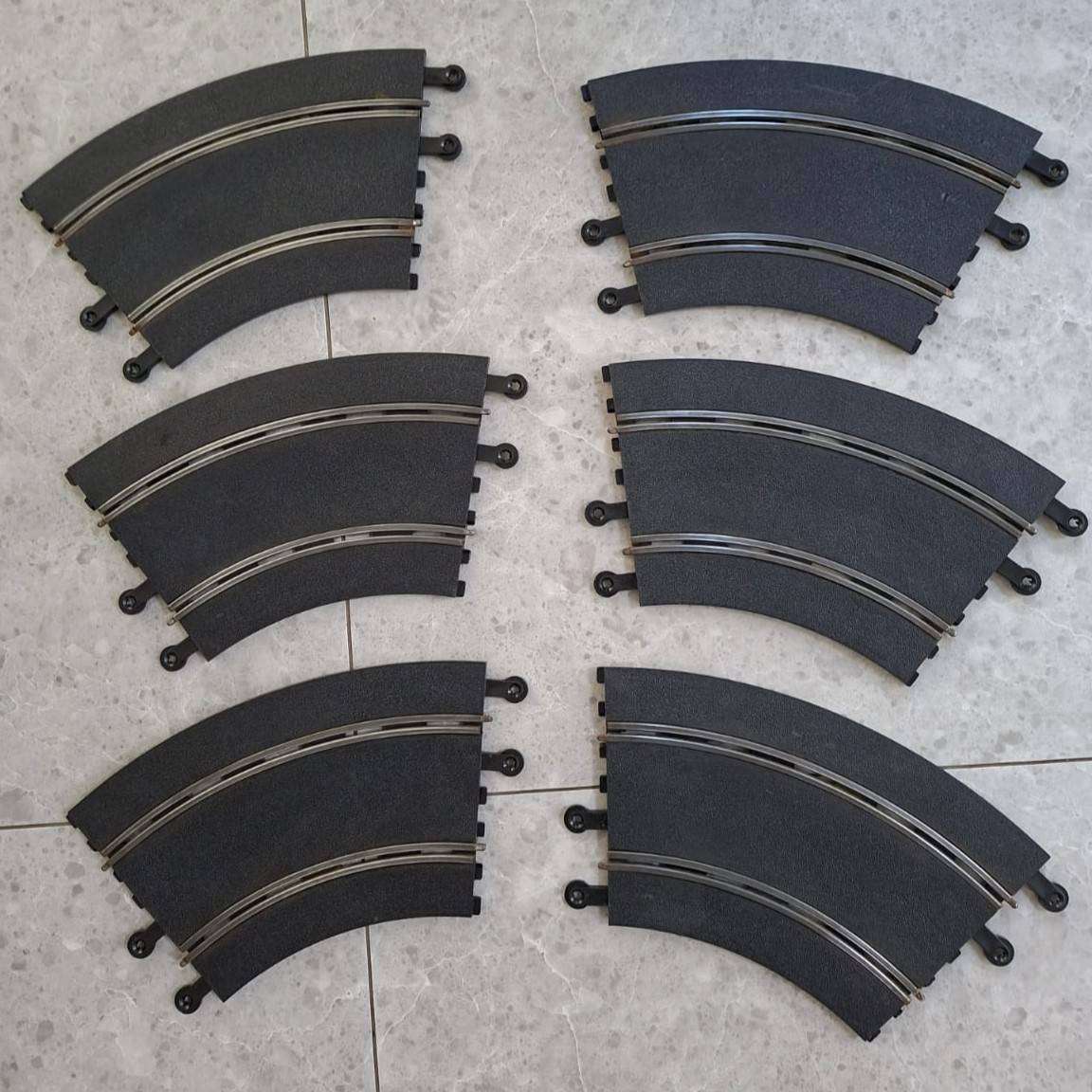 6 Vintage Hornby Slot Car Tracks - Made in Great Britain