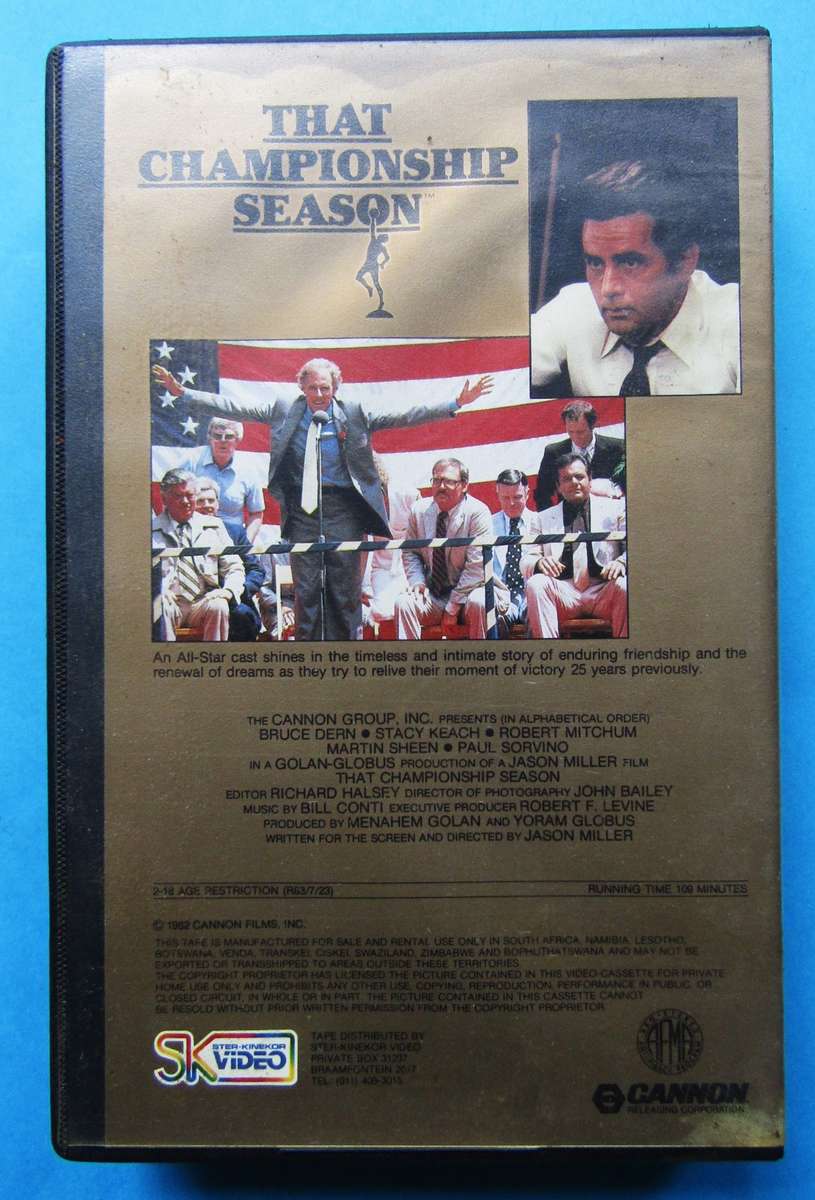 That Championship Season - Basketball Movie VHS Tape (1982)