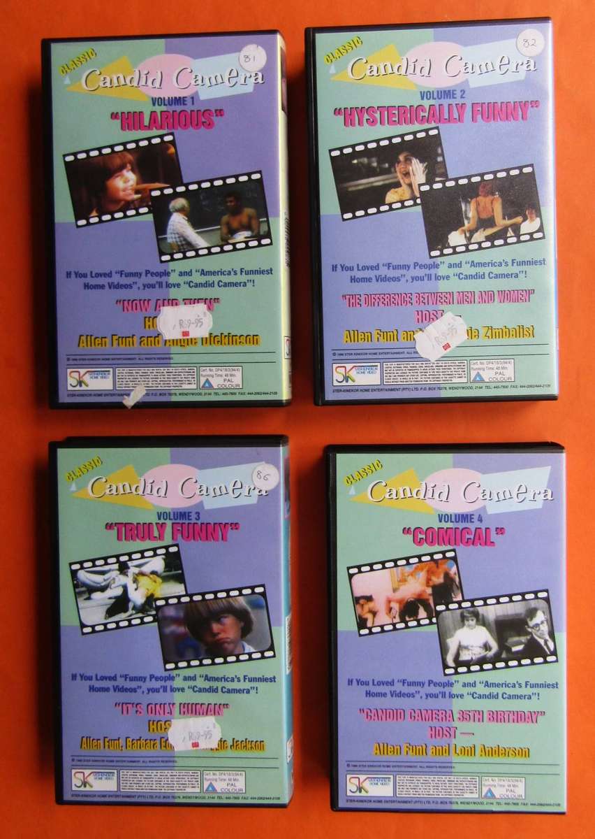 Candid Camera - Volumes 1 to 4 - VHS Tapes (1996)