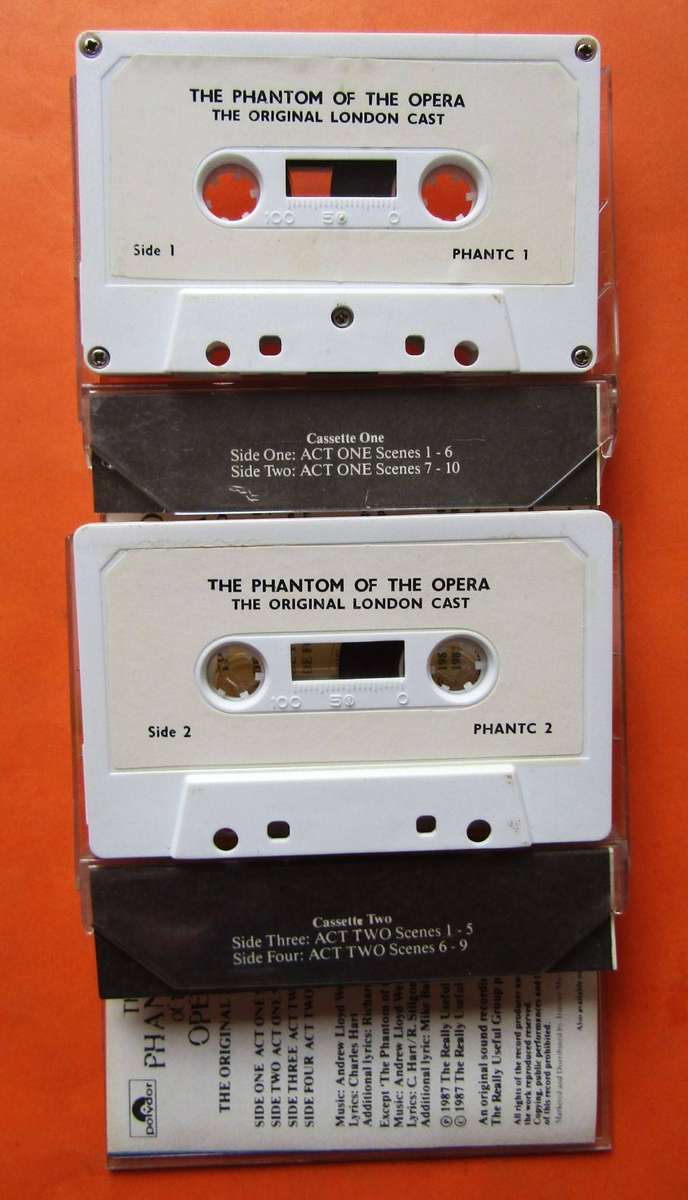 The Phantom of the Opera - Part 1 and 2 - Cassette Tapes (1987)