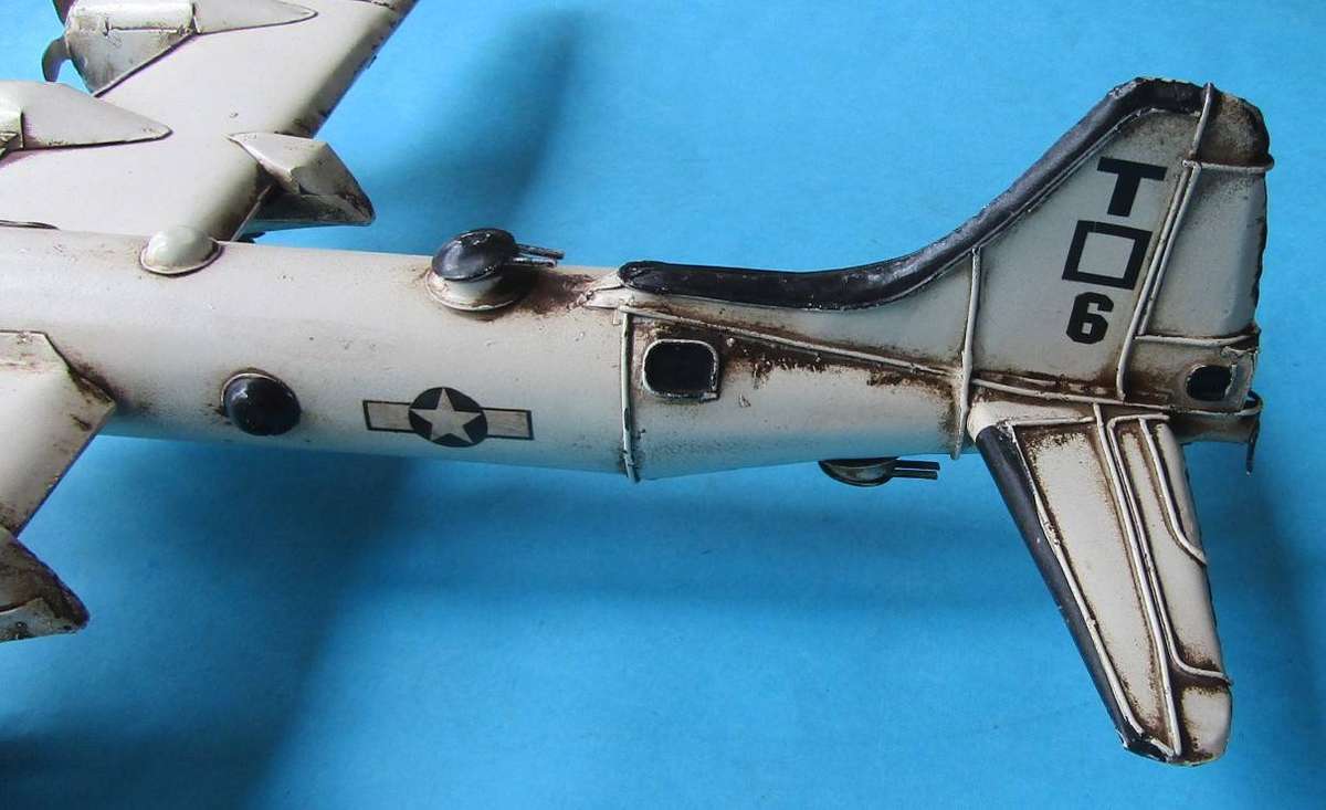 Large Boeing B-29 Superfortress Heavy Bomber Tin Metal Model