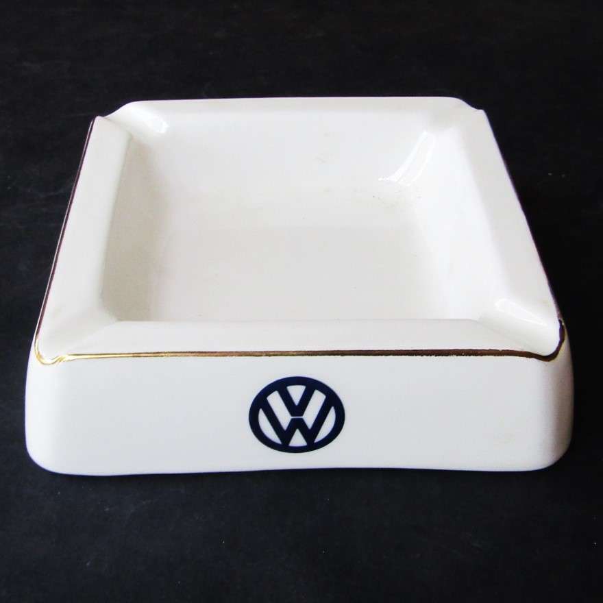 Large Volkswagen Audi Motors Ceramic Ashtray