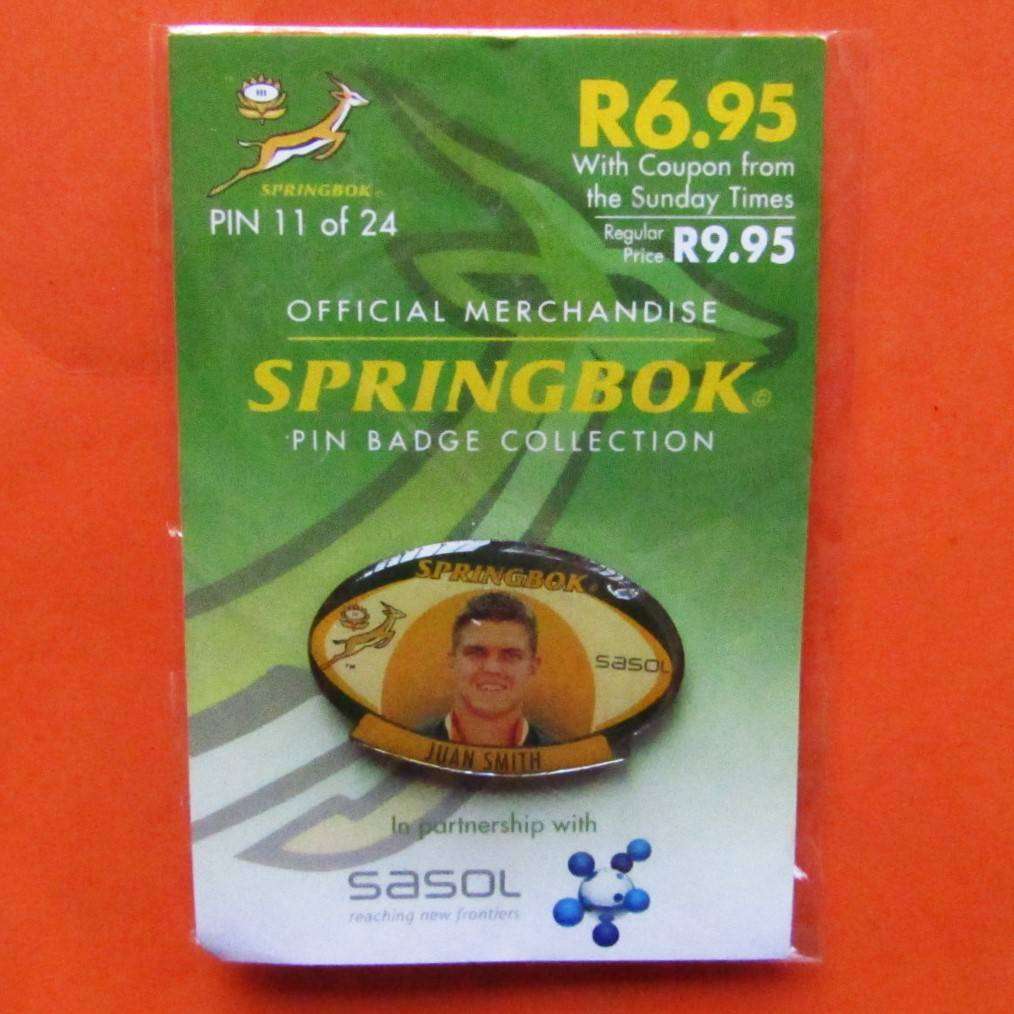 Juan Smith Springbok Rugby Pin Badge