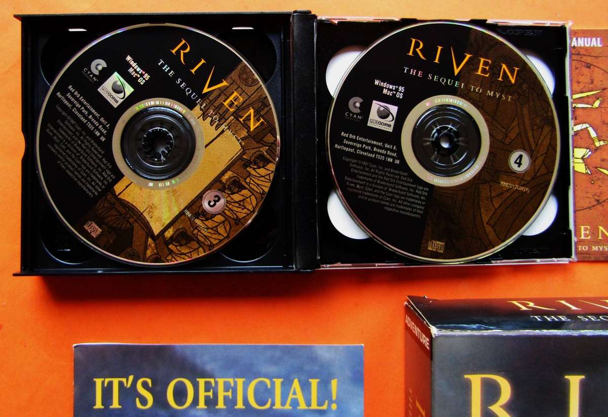Riven: The Sequel to Myst - 4 Disc Big Box PC Game (1997)
