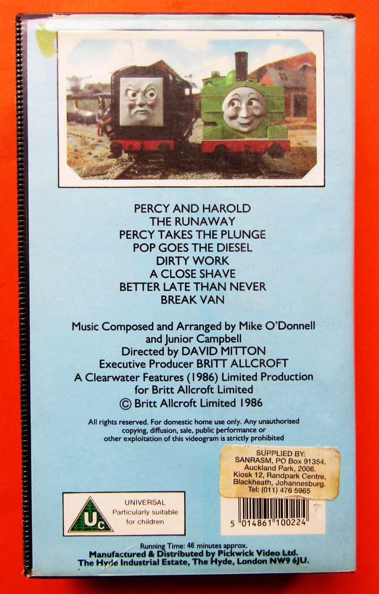 Thomas the Tank Engine & Friends - Percy and Harold - VHS Tape (1986)