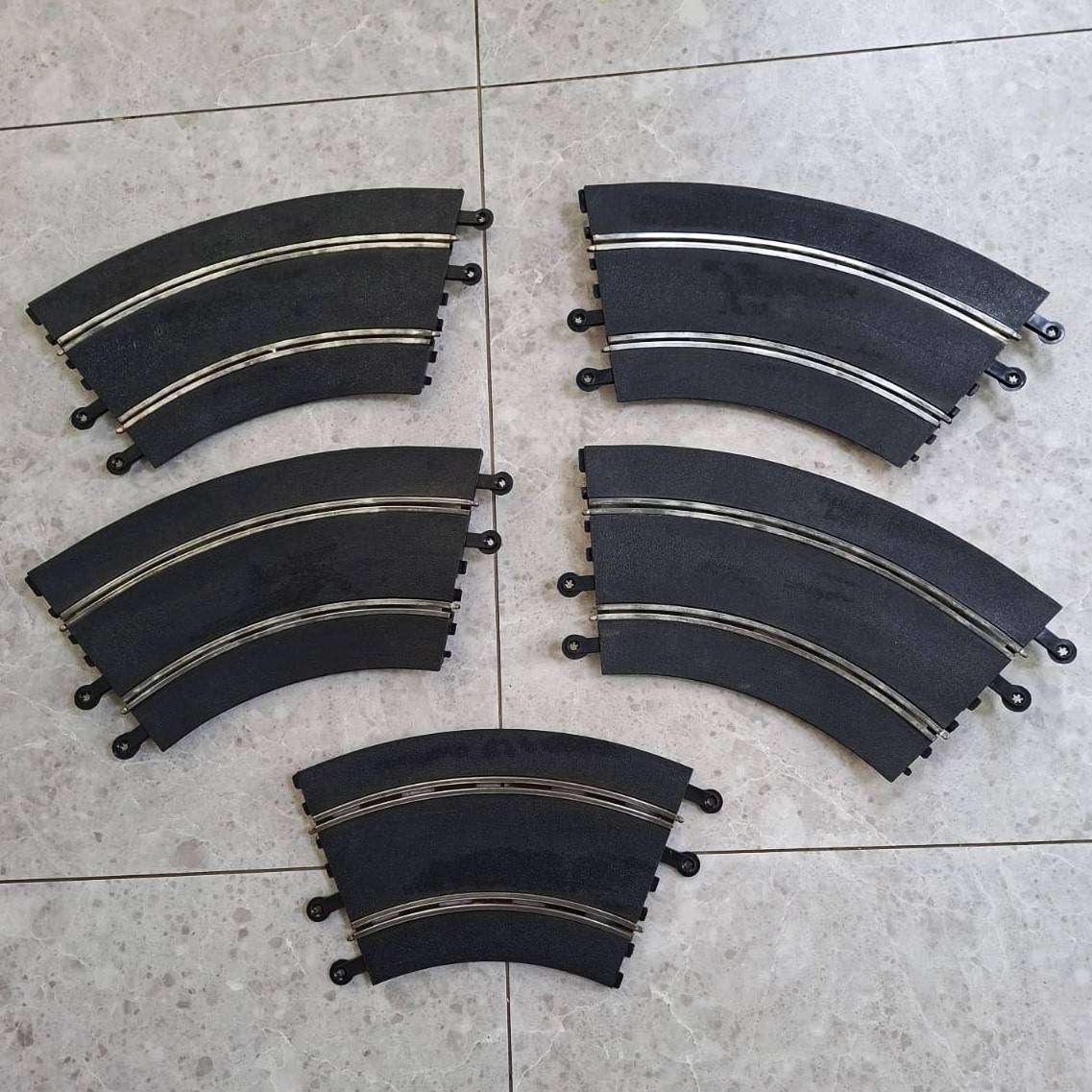 5 Vintage Hornby Slot Car Tracks - Made in Great Britain