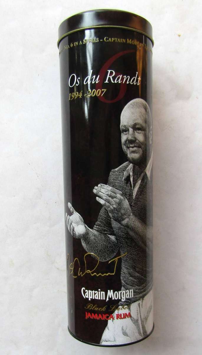 Os du Randt Captain Morgan Collectors Rugby Tin