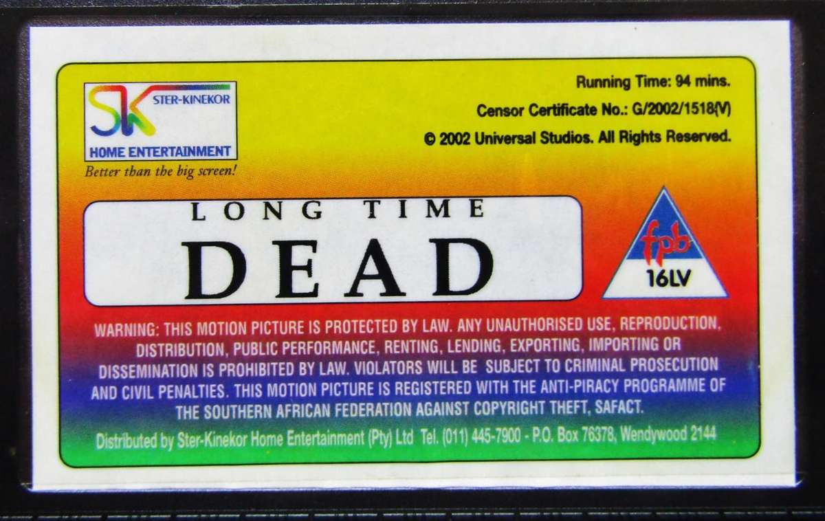 Long Time Dead - Horror Movie VHS Tape (2002)