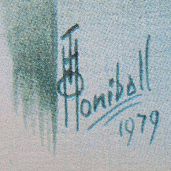 1979 Piano Player Cartoon Art by T.O. Honiball