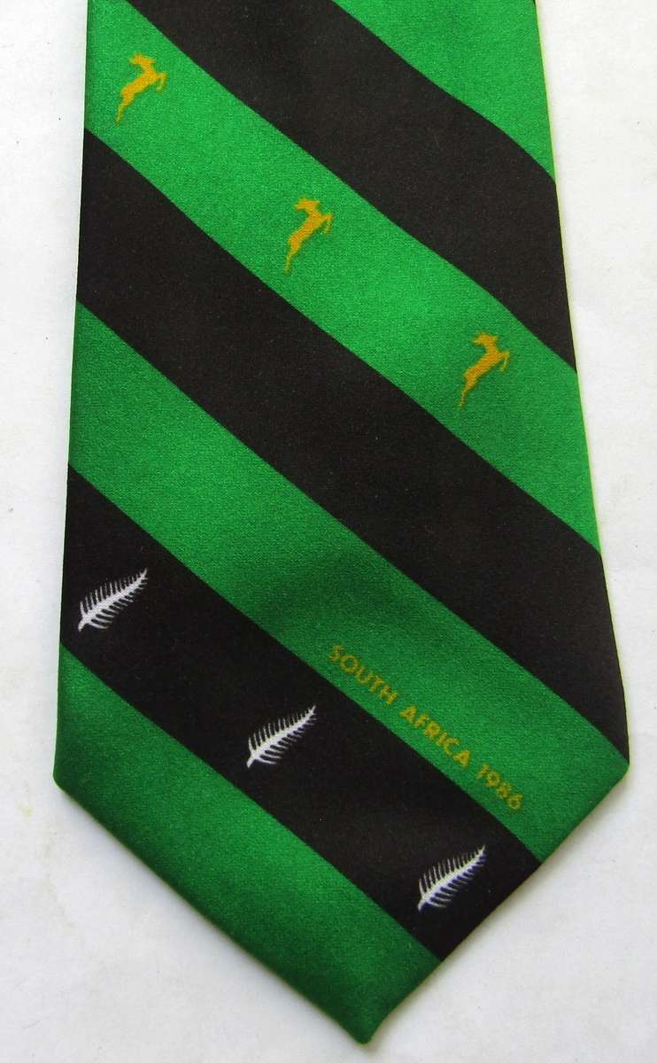 1986 South Africa vs New Zealand Rugby Neck Tie