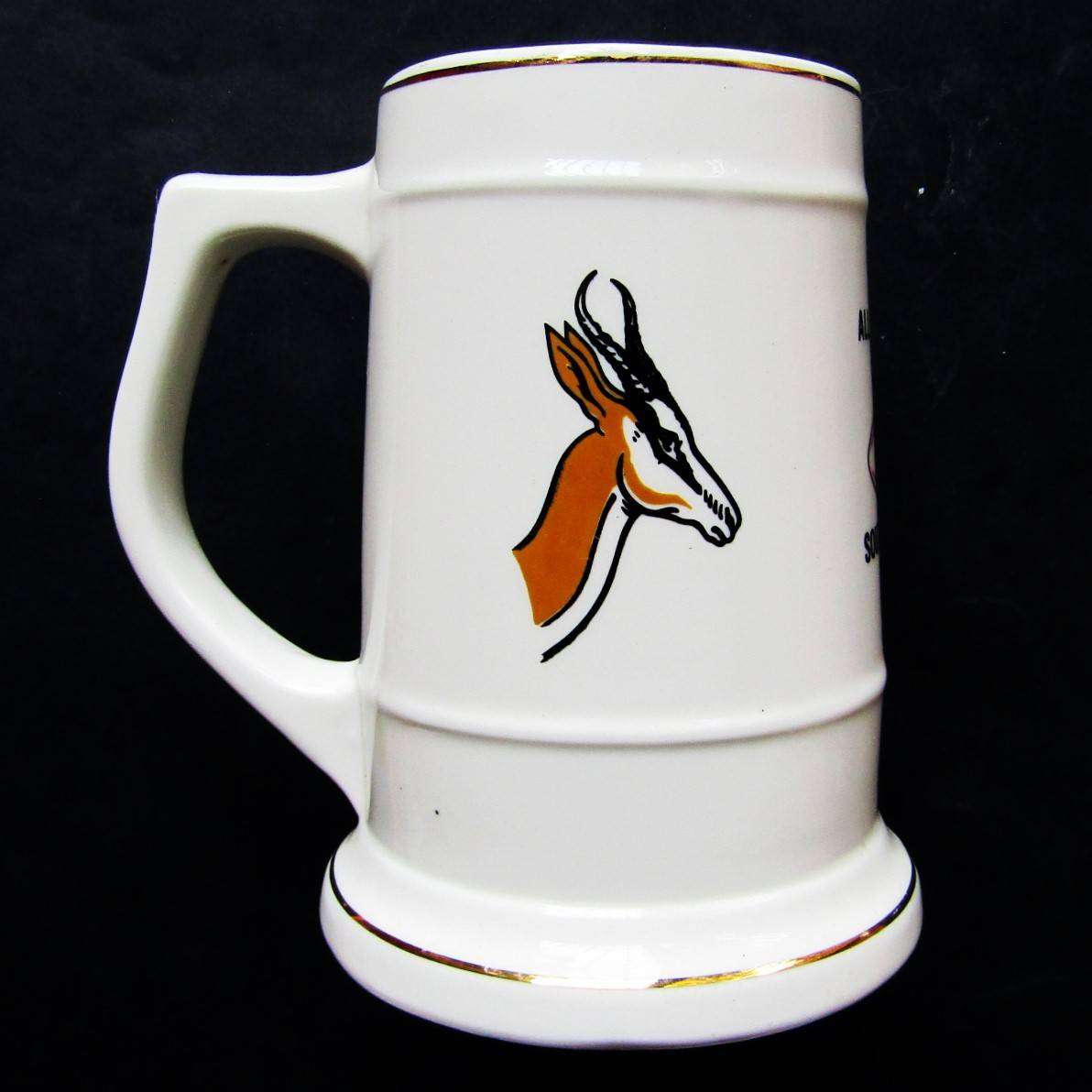 1976 Springboks vs All Blacks Rugby Beer Mug