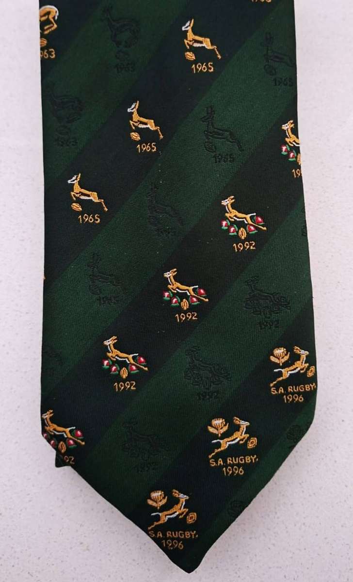 Old History of Springbok Rugby Neck Tie