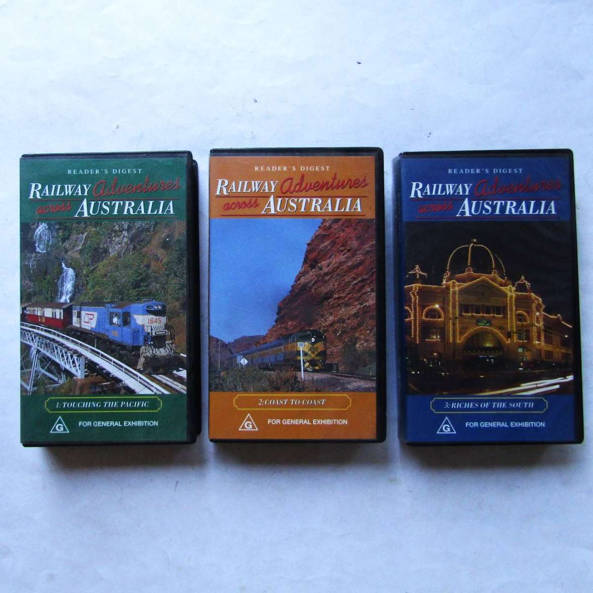 Railway Adventures Across Australia - Vol 1 to 3 - VHS Video Tapes