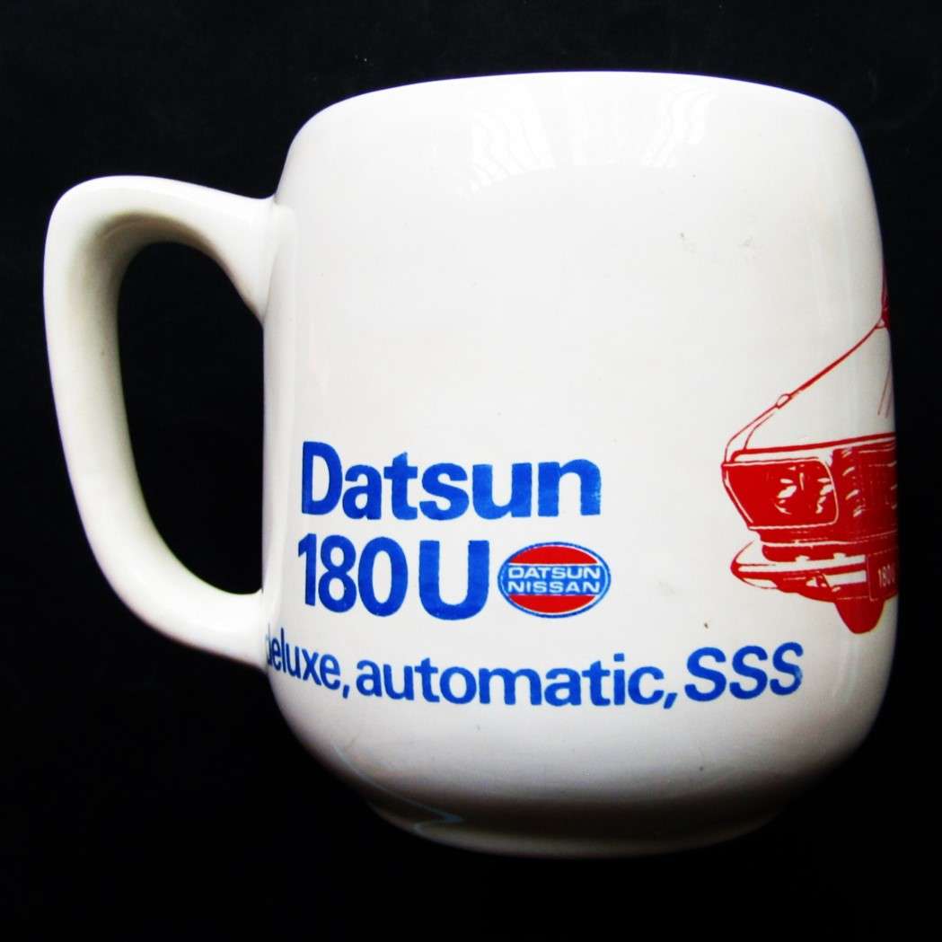 Old Nissan Datsun Motors Beer Mug