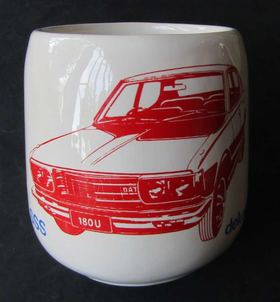 Old Nissan Datsun Motors Beer Mug