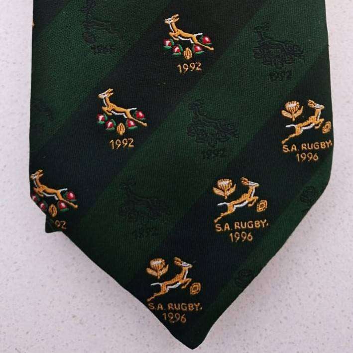 Old History of Springbok Rugby Neck Tie
