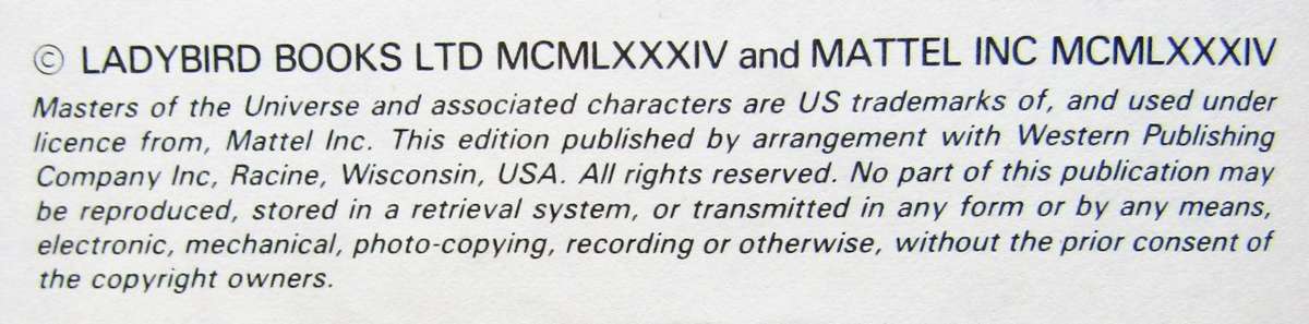 1984 Masters of the Universe - Hardcover Book