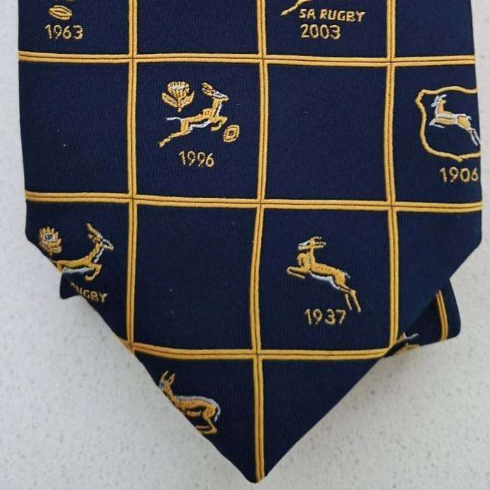 Old History of Springbok Rugby Neck Tie