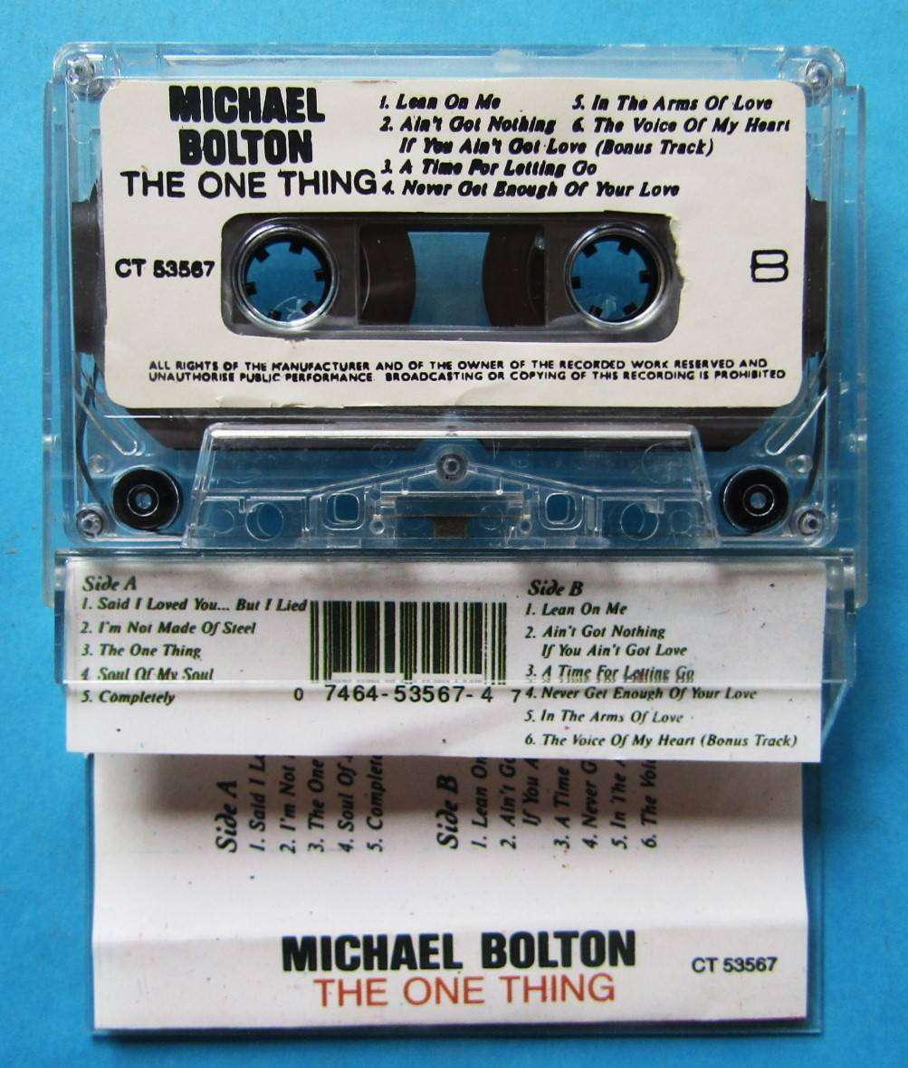 Michael Bolton - The One Thing - Cassette Tape