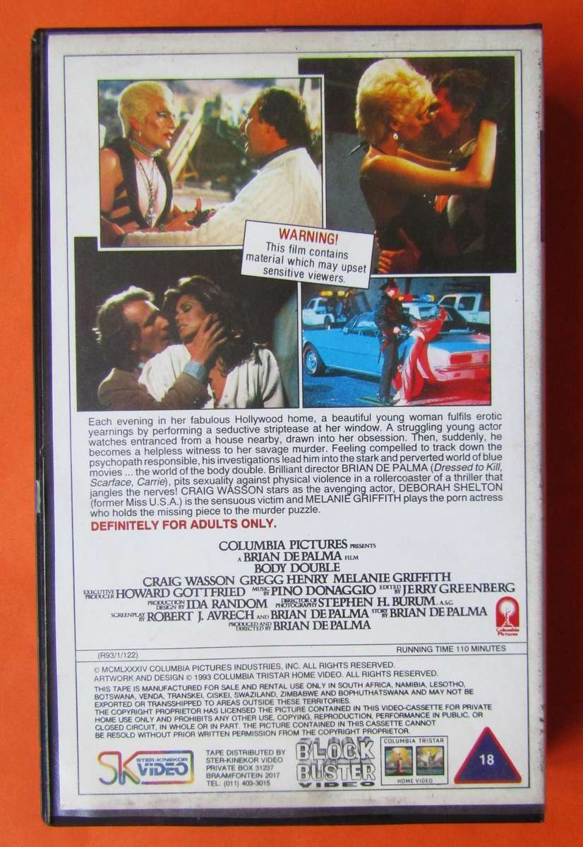 Body Double - Melanie Griffith - Movie VHS Tape (1993)