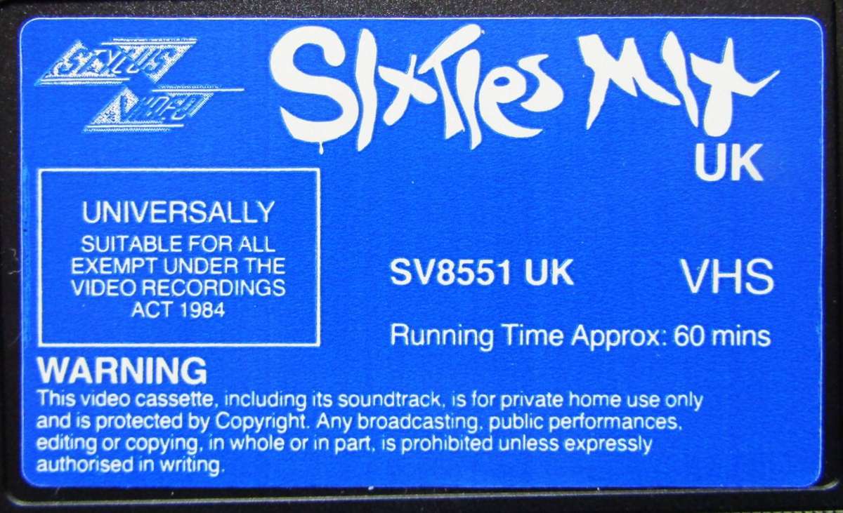 Sixties Mix UK - VHS Video Tape (1988)