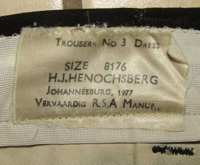 1977 SA Navy Black Trousers
