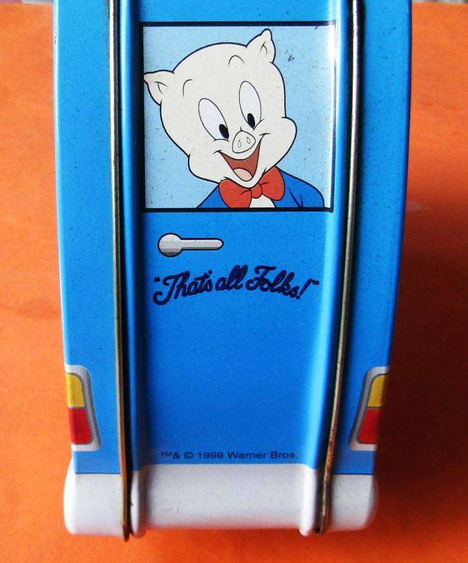 1999 Looney Tunes Tour Bus Metal Lunchbox Tin